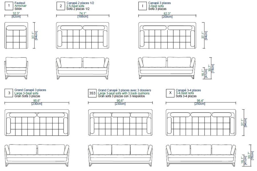 Дизайнерский лаконичный диван Roche Bobois Littoral II