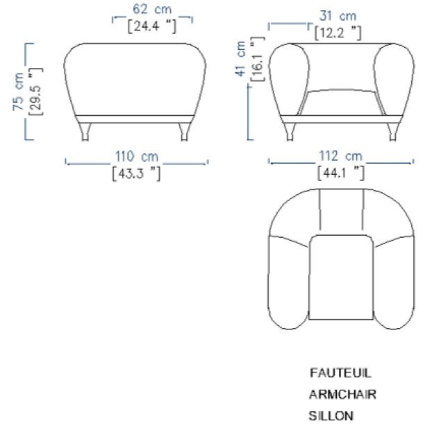 Кокетливое дизайнерское кресло Roche Bobois Montgolfiere