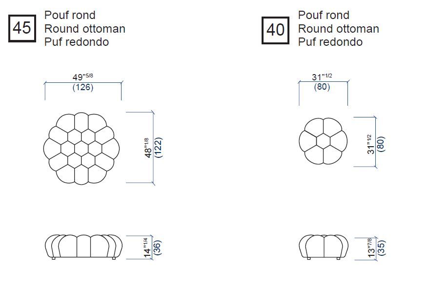 Мягкий как облако дизайнерский пуф Roche Bobois Bubble Ottoman