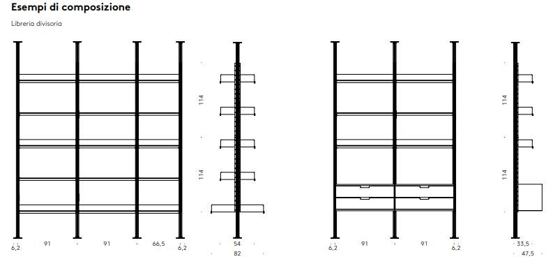 Книжный стеллаж DePovada 606 Universal Shelving System