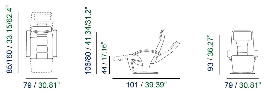 Кожаное кресло-трансформер Roche Bobois Mistral