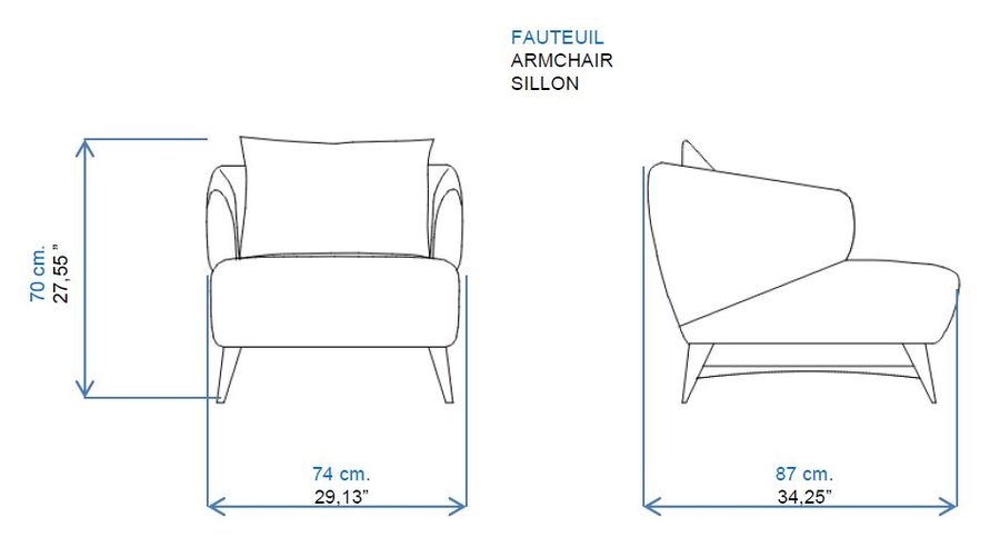 Бархатное кресло Roche Bobois Aries