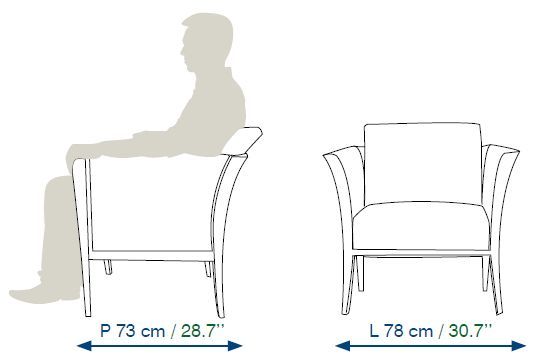 Классическое кресло на высоких ножках Roche Bobois Apostrophe