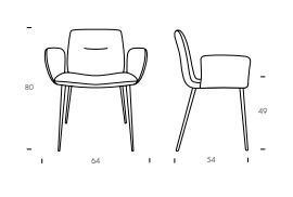 Дизайнерский стул Tonin Casa Alexia 7346