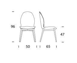 Дизайнерский стул Tonin Casa Sorrento Easy 7285