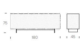 Широкий комод Tonin Casa Coated 8643