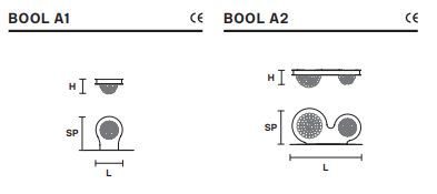 Настенный светильник Masiero Bool A1, A2