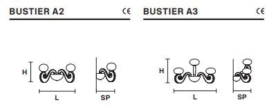 Стильный светильник Masiero Bustier A2, A3