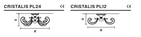 Шикарный светильник Masiero Cristalis PL12, PL24