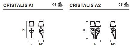 Настенный светильник Masiero Cristalis A1, A2