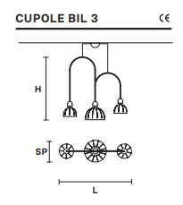 Подвесной светильник Masiero Cupole BIL 3
