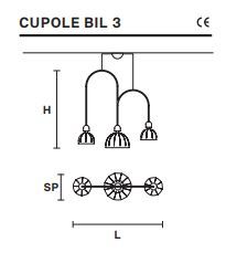 Подвесной светильник Masiero Cupole BIL 3