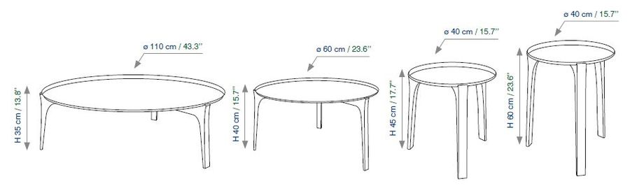 Деревянный столик-поднос Roche Bobois Bow