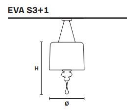 Шикарный светильник Masiero Eva S3+1