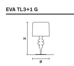 Роскошный светильник Masiero Eva TL3+1G