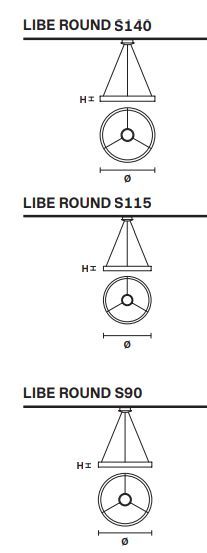 Шикарный светильник Masiero LIBE ROUND S90, S115, S140