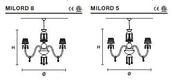 Дизайнерская люстра Masiero Milord 5, 8