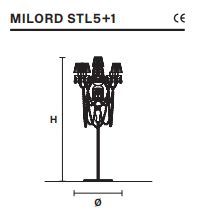 Напольный светильник Masiero Milord STL5+1