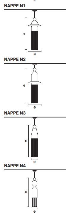 Модный светильник Masiero Nappe N1, N2, N3, N4, N5, N6, N7, N8, N9