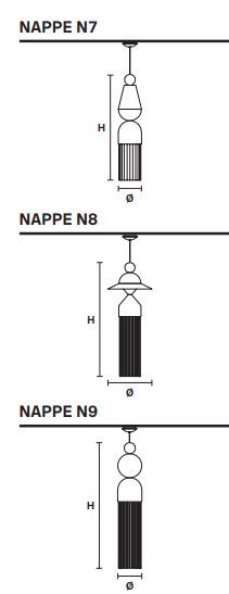 Модный светильник Masiero Nappe N1, N2, N3, N4, N5, N6, N7, N8, N9