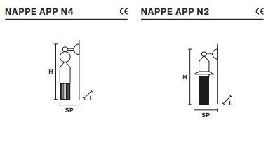 Стильный светильник Masiero Nappe APP N2, N4