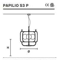 Небольшой светильник Masiero Papilio S3 G, P