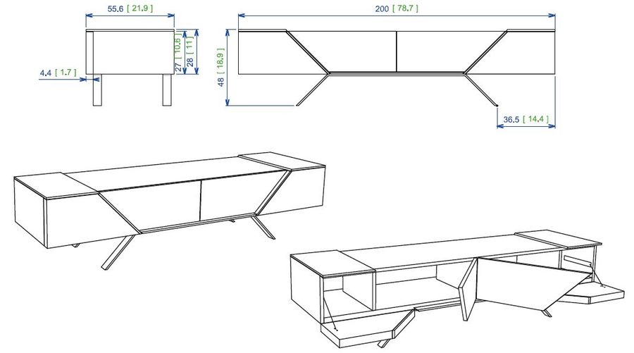 ТВ-тумба с задиристым характером Roche Bobois Chicane TV