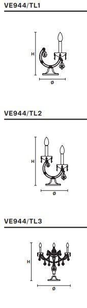 Настольный светильник Masiero Maria Teresa VE 944/TL1, TL2, TL3
