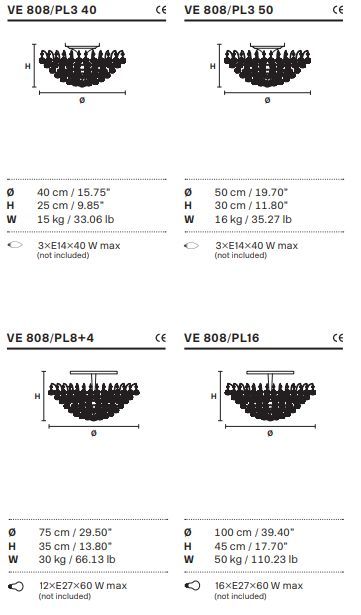 Потолочный светильник Masiero Impero & Deco VE 808/PL3