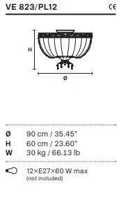 Круглый светильник Masiero Impero & Deco VE 823 PL12