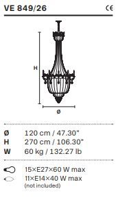 Хрустальная люстра Masiero Impero & Deco VE 849 26