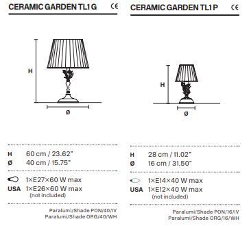 Элегантный светильник Masiero Ceramic Garden TL1G, TL1P