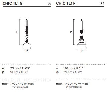 Лампа-свеча Masiero Chic TL1P, TL1G