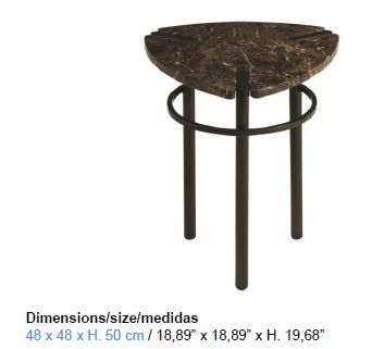 Мраморный придиванный столик Roche Bobois Paseo Pedestal Table