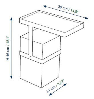 Придиванный столик в стиле лофт Roche Bobois Tandem End Table