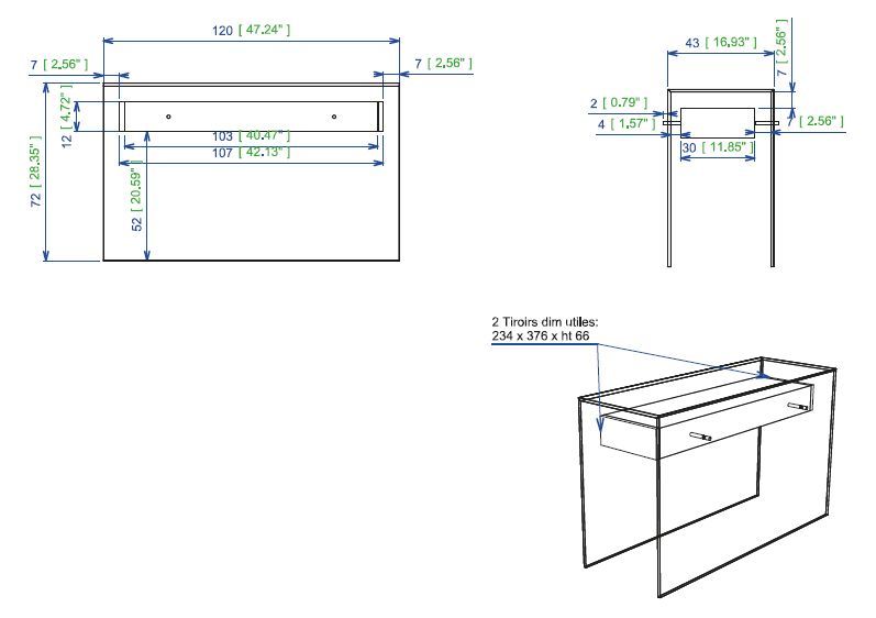 Консоль из стеклянного листа. Roche Bobois Indo Console