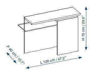 Кубический консольный стол Roche Bobois Decalo Console