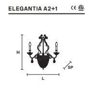 Дизайнерский светильник Masiero Elegantia A2+1