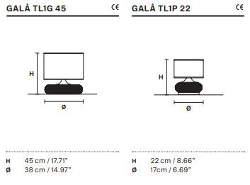 Настольный светильник Masiero Gala TL1P 22, TL1G 45