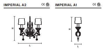 Настенный светильник Masiero Imperial A1, A2
