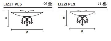 Потолочный светильник Masiero Lizzi PL3, PL5