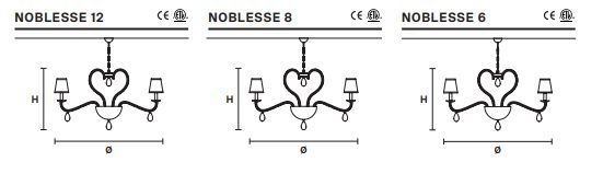 Роскошная люстра Masiero Noblesse 6, 8, 12