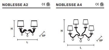 Модный светильник Masiero Noblesse A2, A4