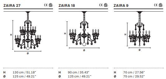 Классическая люстра Masiero Zaira 9, 18, 27