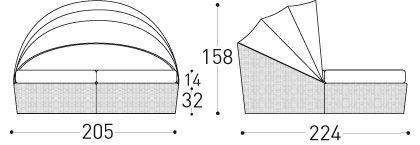 Круглый диван Varaschin Arena 1621, 1622