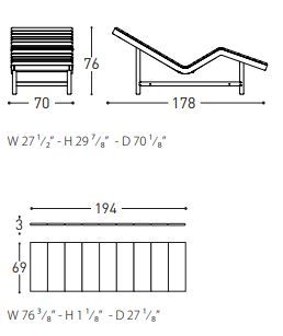 Деревянный шезлонг Varaschin Barcode 2181E, 2181L, 218P