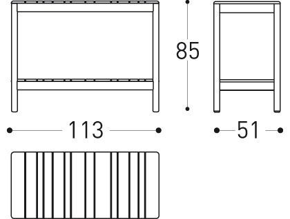 Отдельно стоящая консоль Varaschin Barcode 2187