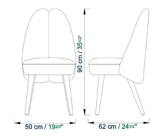 Мягкий стул с оригинальной спинкой Roche Bobois Identities