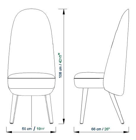 Мягкий стул с оригинальной спинкой Roche Bobois Identities