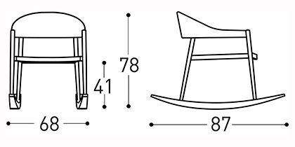 Кресло качалка Varaschin Сlever 229D5, 229D7, 229D4, 229D6, 229D8, 229D3